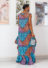 Vestido con volantes Agbaya