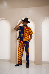Agunechemba Unisex Igbo Traditional Isi Agu Shirt & Pants Set - FINAL SALE