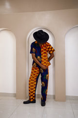 Agunechemba Unisex Igbo Traditional Isi Agu Shirt & Pants Set - FINAL SALE