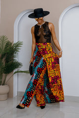 Akakpo Patchwork Pants Skirt - 3 Day Shipping