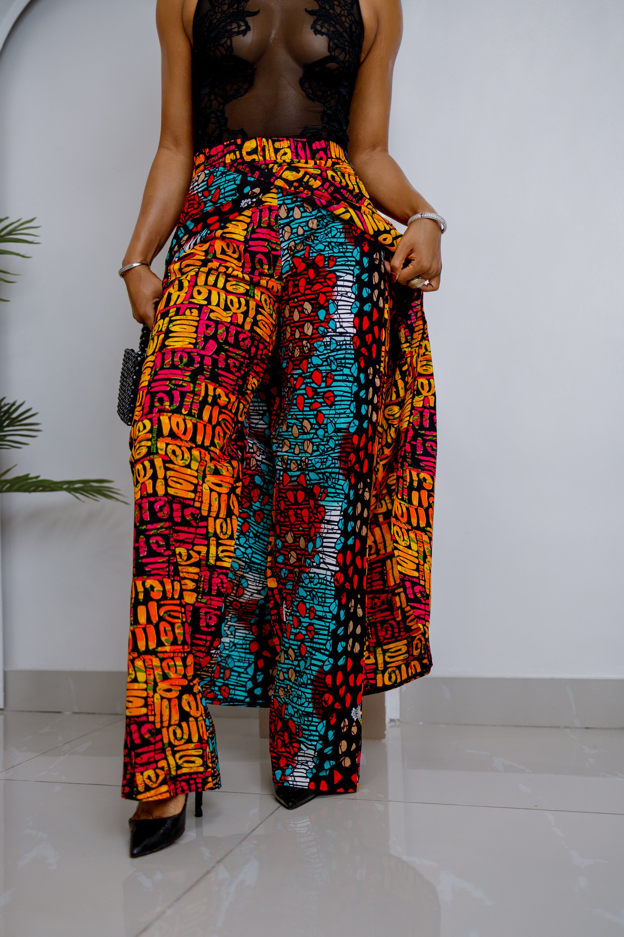 Akakpo Patchwork Pants Skirt - 3 Day Shipping