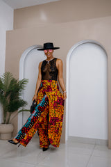 Akakpo Patchwork Pants Skirt - 3 Day Shipping