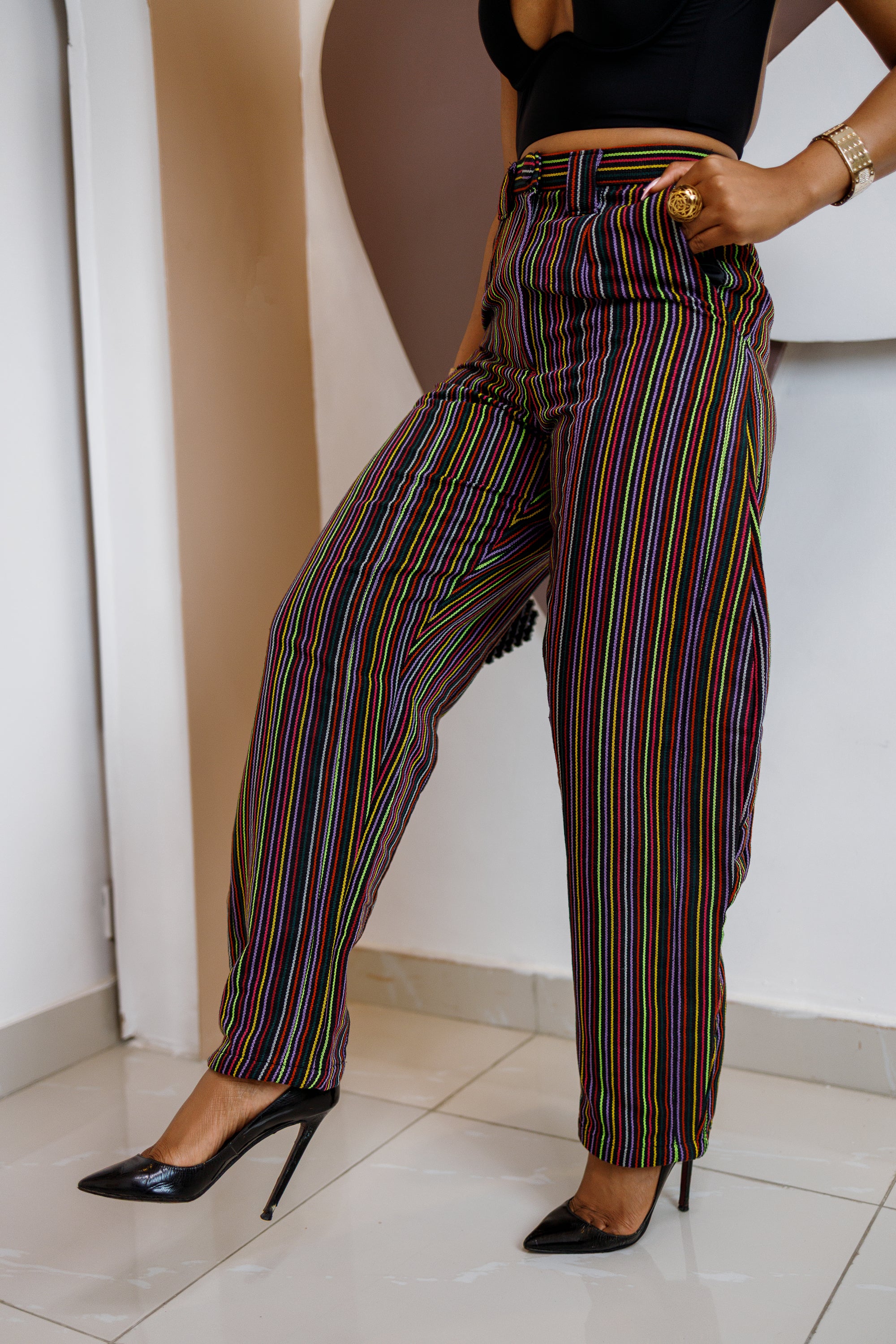 Pantalon cargo Okwa Aso Oke