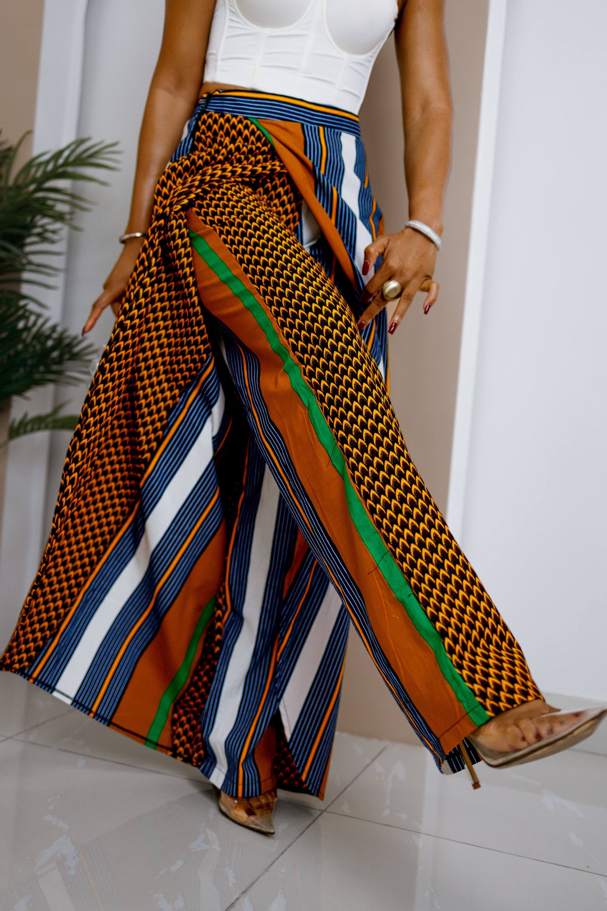 Akuluuno Patchwork Pants Skirt