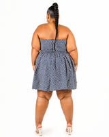 Amara Ankara Print Strapless Midi Dress - Elegant African Fashion