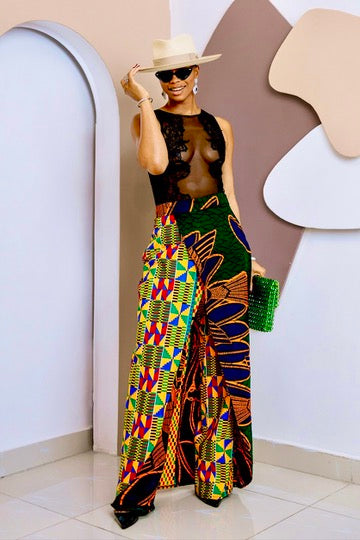 Ogbommili Patchwork Pants Skirt - 3 Day Shipping