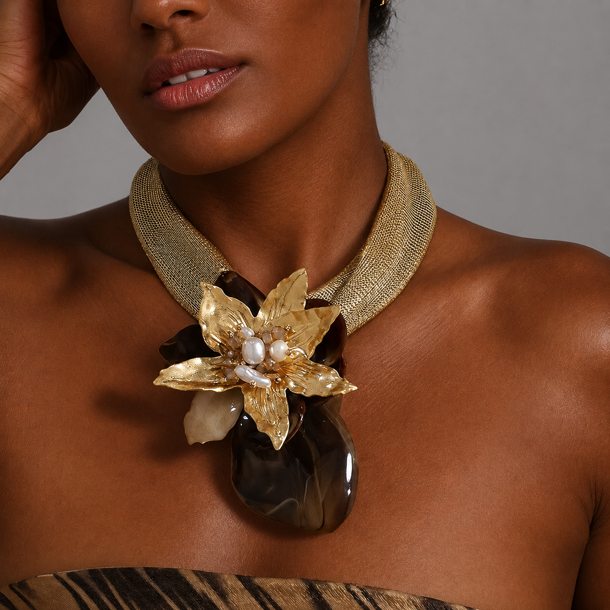 The Sanaa Gilded Bloom Necklace