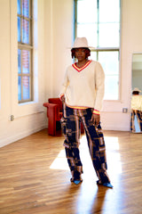 Okara Aso Oke pantalones vaqueros cargo