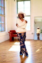 Okara Aso Oke pantalones vaqueros cargo