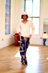 Okara Aso Oke pantalones vaqueros cargo