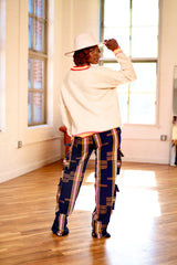Okara Aso Oke pantalones vaqueros cargo