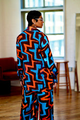 Conjunto de dos piezas de seda Ankara Ututu: elegante y cómodo