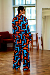 Conjunto de dos piezas de seda Ankara Ututu: elegante y cómodo
