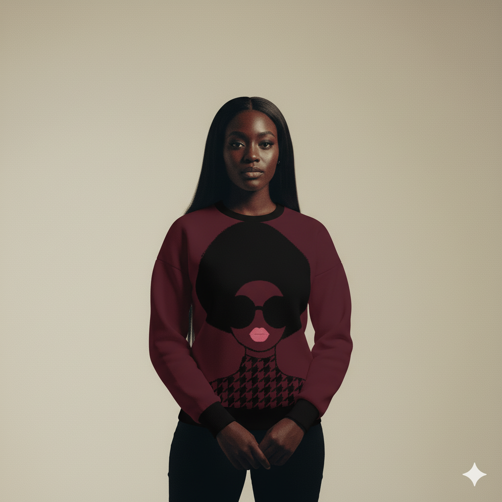 Angi Diva Knit Sweater - Maroon