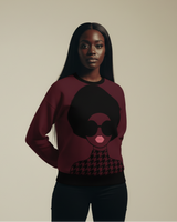 Angi Diva Knit Sweater - Maroon