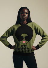 Angi Diva Knit Sweater - Green