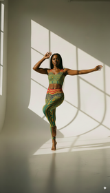 Zeya WOMEN'S African Inspired YOGA LEGGINGS