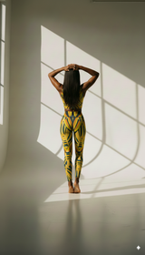 Eshe WOMEN'S African Inspired YOGA LEGGINGS