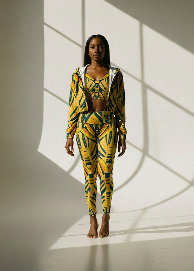 Eshe WOMEN'S  African Inspired CHIFFON CROPPED JACKET