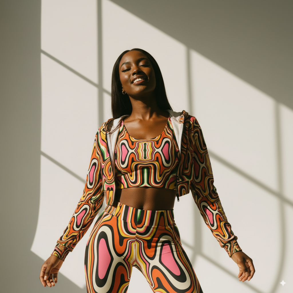 Kene WOMEN'S  African Inspired CHIFFON CROPPED JACKET