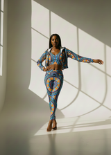 Nala WOMEN'S  African Inspired CHIFFON CROPPED JACKET