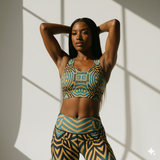 Maka Womens African Inspired SPORTS BRA