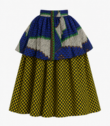 Mmimi Ankara Twi Tier Midi Skirt - Luxurious Flow & Grace