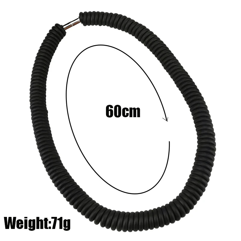 Rubber Choker: Handmade Black Statement Necklace for Women