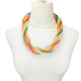 Luxury Mesh Ribbon Choker | Holographic 12-Color Collar Necklace