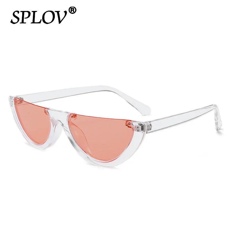 Retro Leopard Half-Frame Sunglasses: Cat Eye Vintage Shades UV400