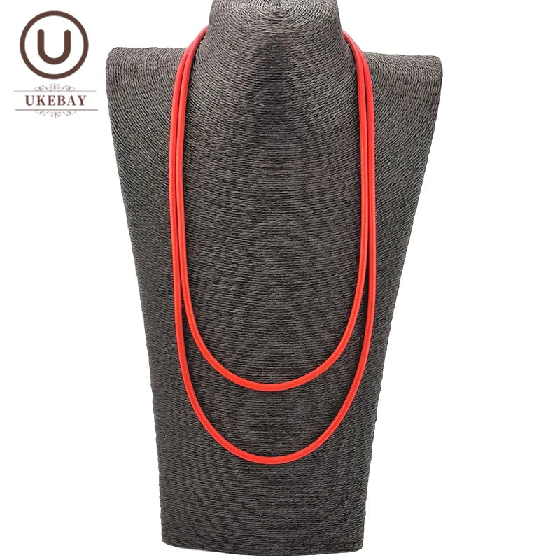 Chic Elastic Rubber Choker Necklace - Modern Handcrafted Jewelry