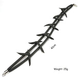Thorn Choker - Rubber & Wood Geometric Necklace for Women