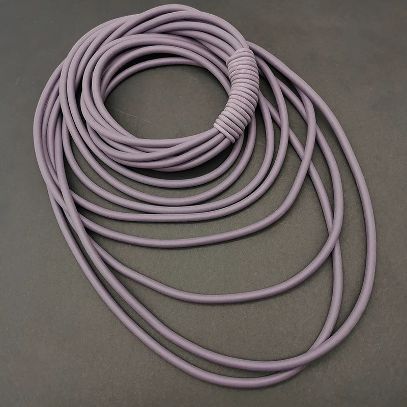 Statement Choker: Luxury Handmade Rubber Necklace for Women