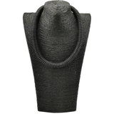 Rubber Choker: Handmade Black Statement Necklace for Women