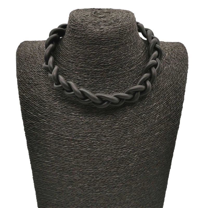 Rubber Choker Necklace - Chic Boho Black Chain for Women