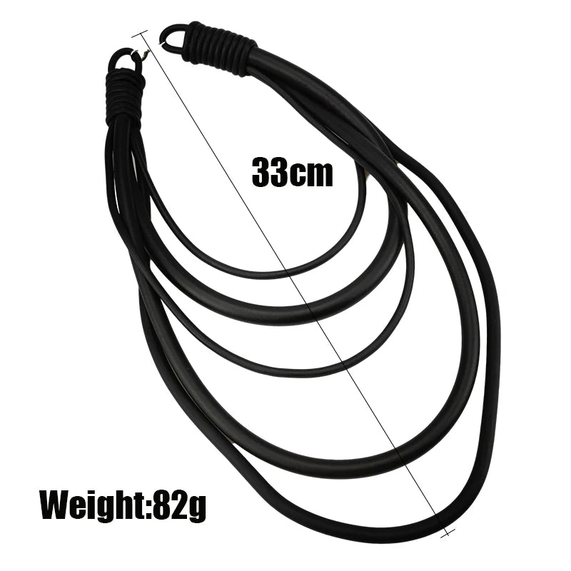 Avant-Garde Black Rubber Choker – Modern Punk Edge