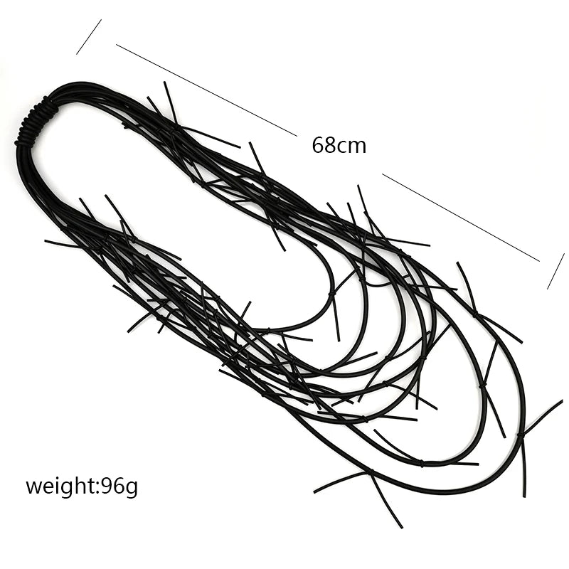 Hyperbole Statement Necklace - Modern Rubber Choker