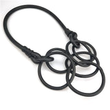 Bohemian Rubber Circle Pendant Necklace