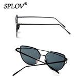 Rose Gold Cateye Sunglasses: Vintage Designer Mirror UV400 Eyewear