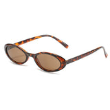 Chic Leopard Oval Sunglasses | Retro Cat Eye UV400 Shades for Women