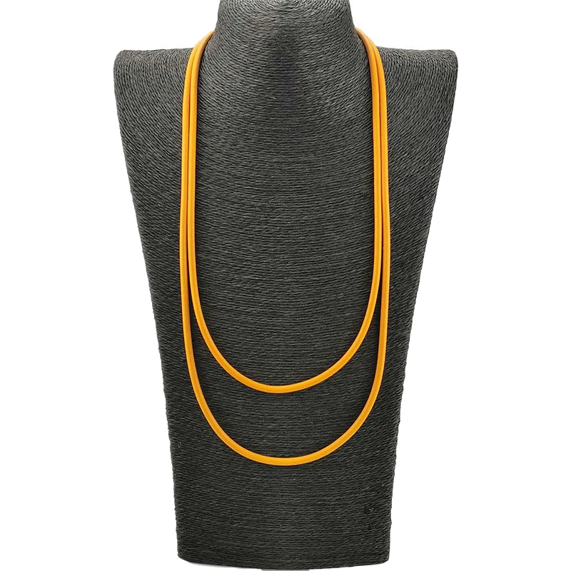 Chic Elastic Rubber Choker Necklace - Modern Handcrafted Jewelry