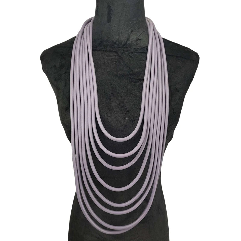Statement Choker: Luxury Handmade Rubber Necklace for Women