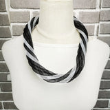 Luxury Mesh Ribbon Choker | Holographic 12-Color Collar Necklace