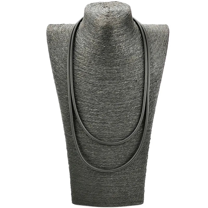 Chic Elastic Rubber Choker Necklace - Modern Handcrafted Jewelry
