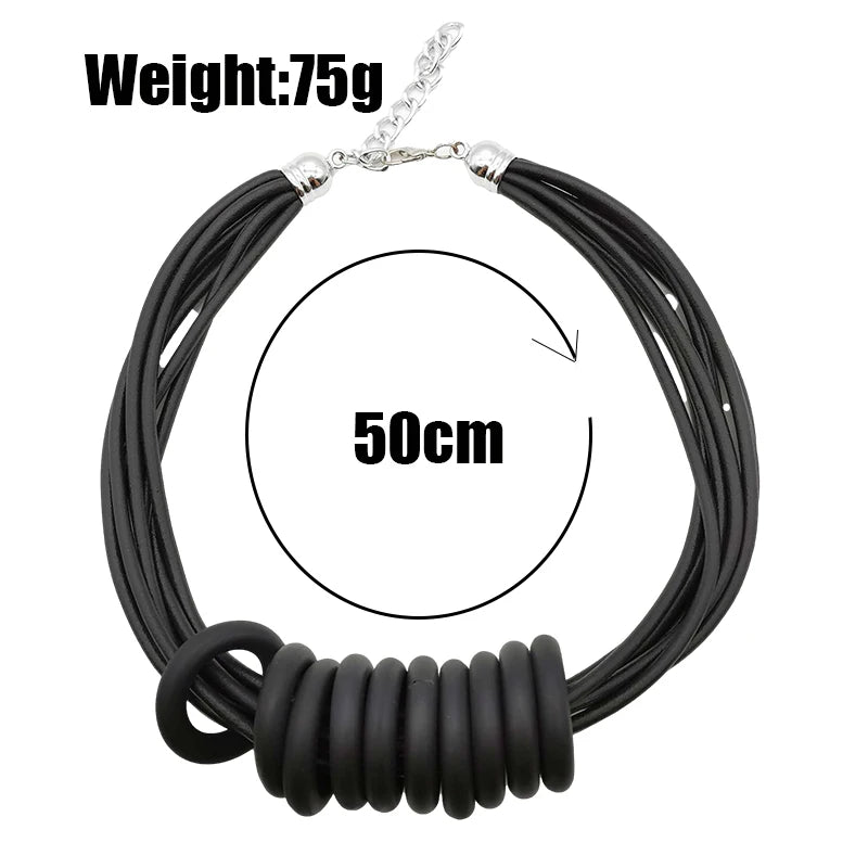 Rubber Choker Necklace - Designer Handmade Luxury Jewelry