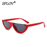 Retro Leopard Half-Frame Sunglasses: Cat Eye Vintage Shades UV400