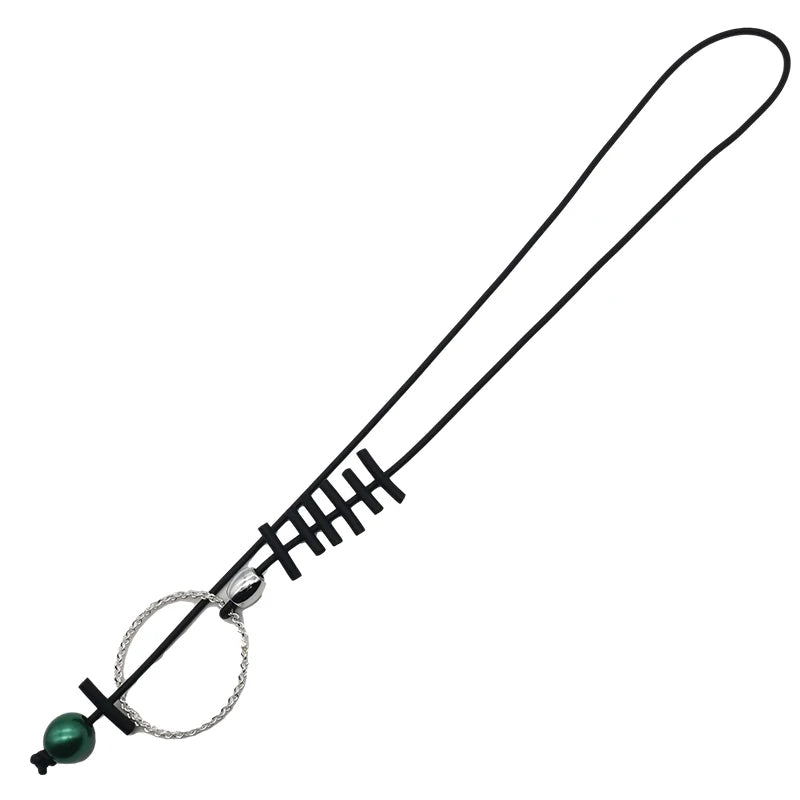 Statement Green Pearl Pendant Necklace - Adjustable Long Chain