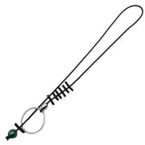 Statement Green Pearl Pendant Necklace - Adjustable Long Chain