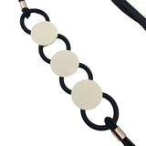 Rubber & Wood Pendant Necklace - Statement Jewelry