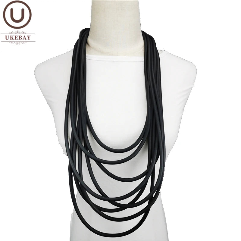 Statement Choker: Luxury Handmade Rubber Necklace for Women